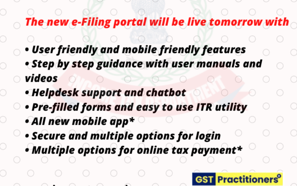 Several New Features Introduced in e-filing portal of the income tax department to be launced on 7th june’2021